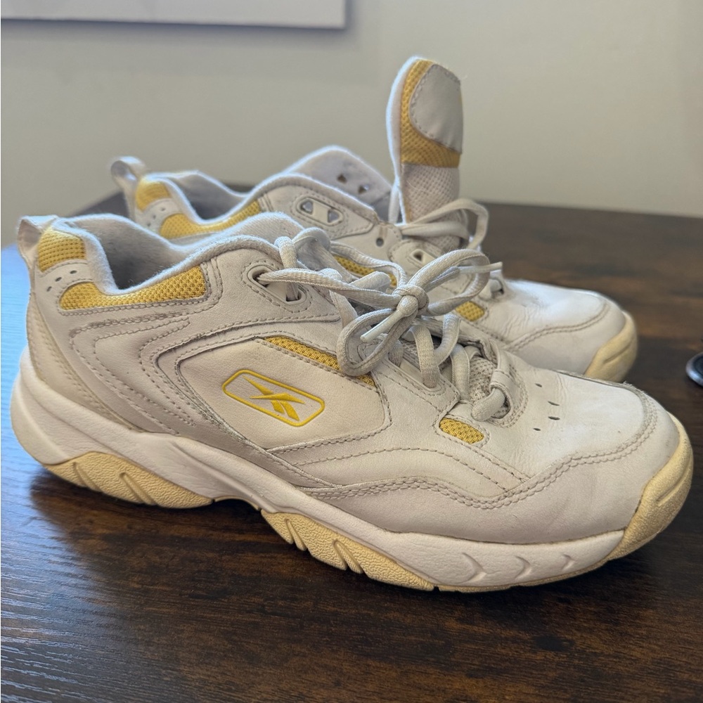 Reebok Vintage Sneakers in White and Yellow